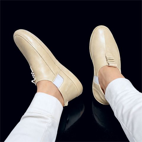 Giày Slip-on Thiết Kế Basic Dễ Phối Đồ DAVINCIA Trẻ Trung Năng Động, Đế Cao Su Non Có Khâu Da Simili Cao Cấp