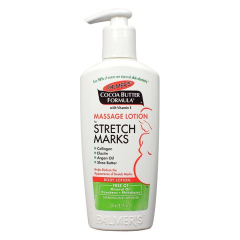 Lotion ngăn ngừa và hỗ trợ làm mờ rạn da cho mẹ bầu Palmer's Cocoa Butter Formula Massage Lotion 250ml