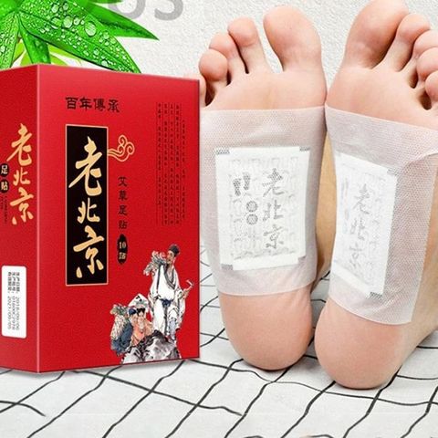 Miếng dán ngải cứu thải độc bàn chân Lao Beijing (Hộp 50 miếng)
