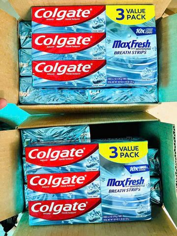 Set 3 Kem Đánh Răng Colgate Max Fresh – Hơi Thở Thơm Mát, Chăm Sóc Răng Miệng Tối Ưu, Sạch Khuẩn cho Gia Đình
