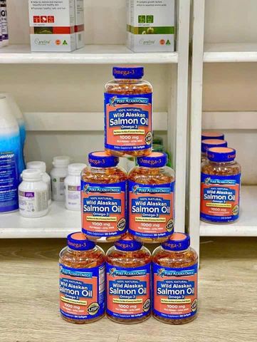 Pure Alaska Omega-3 Wild Alaskan Salmon Oil 1000mg 180 Viên – Bổ Sung Omega-3 Tự Nhiên - USA