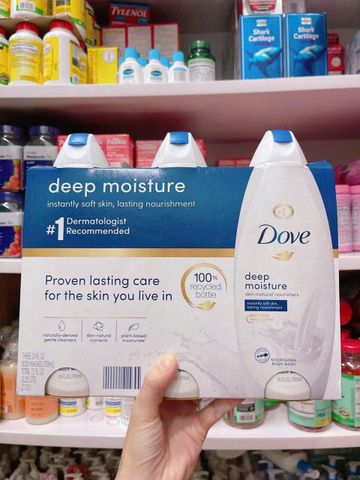Set 3 Sữa Tắm Dove Deep Moisture 709ml – dưỡng ẩm da