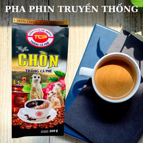 (Combo 1kg) Cà Phê Chồn Thắng mỗi gói 500g - (Túi đỏ Và Túi Đen) Gu Cafe Đen Sánh Đậm, Vị Béo