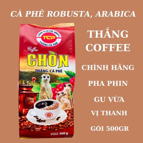 (Combo 1kg) Cà Phê Chồn Thắng mỗi gói 500g - (Túi đỏ Và Túi Đen) Gu Cafe Đen Sánh Đậm, Vị Béo