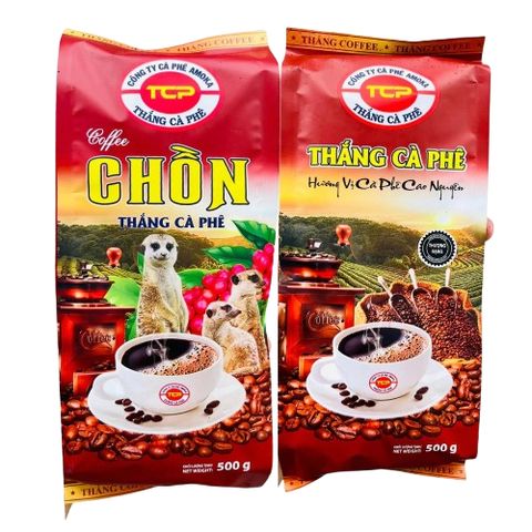 Cà phê Chồn Hương Moka, 500gr Thắng Coffee, Cà phê chồn gu mạnh vị đậm, cà phê xay pha phin chuẩn vị truyền thống