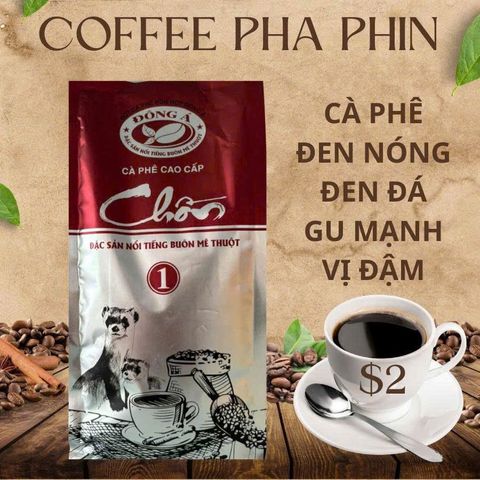 Cà Phê Chồn Nâu Thượng Hạng 500g - Coffee Pha Phin Truyền Thống Gu Vừa Vị Thanh