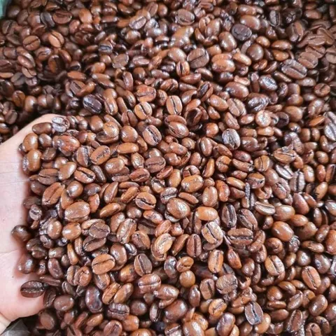 Cà phê chồn nâu rang xay Long King, vị đắng dịu, hương moka, gói màu nâu (500gr)