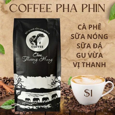 Cà Phê Đen Đá Chồn Nâu Đông Á 500g, Gu Đậm Đen Mạnh Đắng Béo Thơm