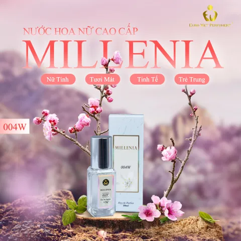 Nước Hoa Nữ MILLENIA 004W Tươi Mát, Nhẹ Nhành, Nữ Tính Lưu Hương 7-12 Tiếng 10ml