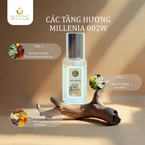 Nước Hoa Nữ MILLENIA 002W Nhẹ Nhàng, Ngọt Ngào, Dễ Thương Lưu Hương 7-12 Tiếng 10ml