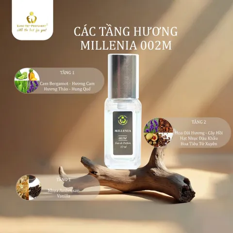Nước Hoa Nam MILLENIA 002M Lôi Cuốn, Lịch Lãm, Nam Tính Lưu Hương 7-12 Tiếng 10ml