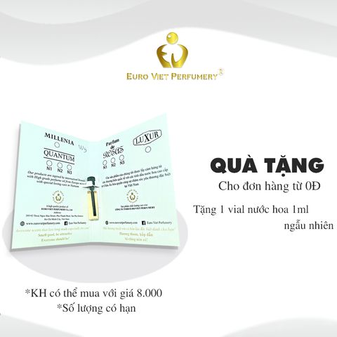 Nước hoa Euro Viet Perfumery 1ml, Nhiều loại hương cho bạn chọn lựa 1ml