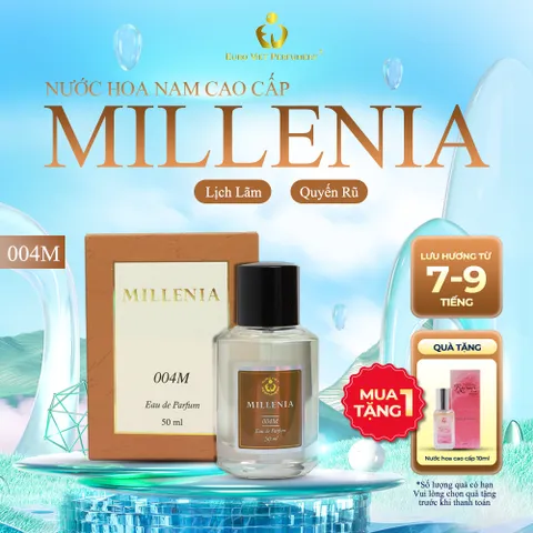 Nước Hoa Nam Cao Cấp MILLENIA 004M Lịch Lãm, Quyến Rũ Lưu Hương 7-12 Tiếng Euro Viet Perfumery 50ml