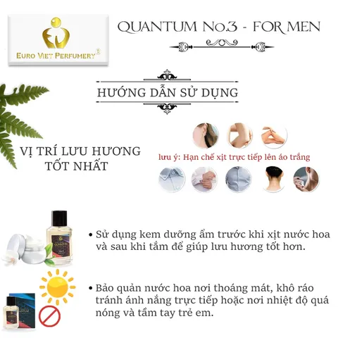 Nước Hoa Nam Cao Cấp QUANTUM No3 Nam Tính, Lịch Lãm, Bí Ẩn Lưu Hương 7-12 Tiếng 50ml