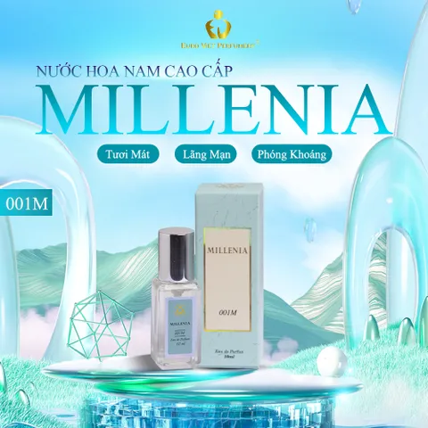 Nước Hoa Nam EU MILLENIA 001M Nam Tính, Tưới Mát. Hấp Dẫn Lưu Hương 7-12 Tiếng 10ml
