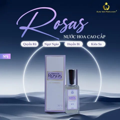 Nước Hoa Nữ Cao Cấp ROSAS No.1 Quyến rũ, ngọt ngào, nóng bỏng 10ml