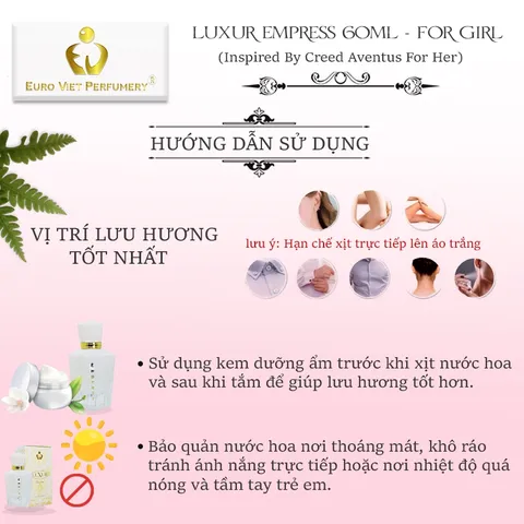 Nước Hoa Nữ Cao Cấp LUXUR EMPRESS Euro Viet Perfumery 50ml