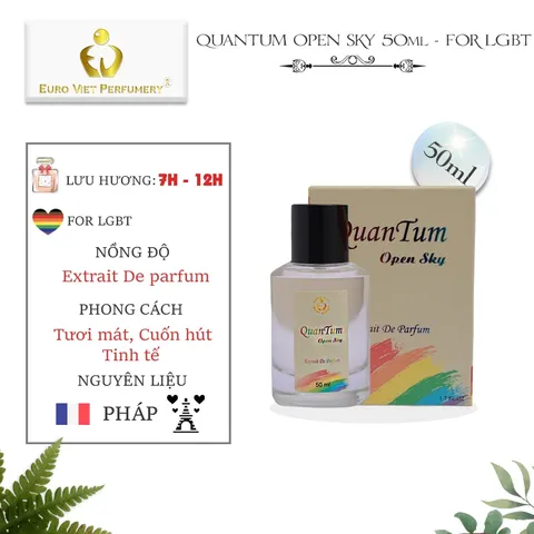 Nước Hoa LGBT Cao Cấp Quantum Open Sky LGBT Tươi mát, cuốn hút, tinh tế  Lưu hương 7-12 tiếng 10ml, 50ml