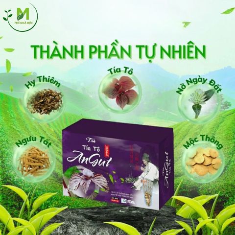Trà Tía Tô Túi Lọc Mộc Tâm Hỗ Trợ Gout, Giảm Đau Nhức Xương Khớp, Chống Lão Hóa, Đẹp Da, Thanh Nhiệt ( Hộp 30 túi x 3gr)
