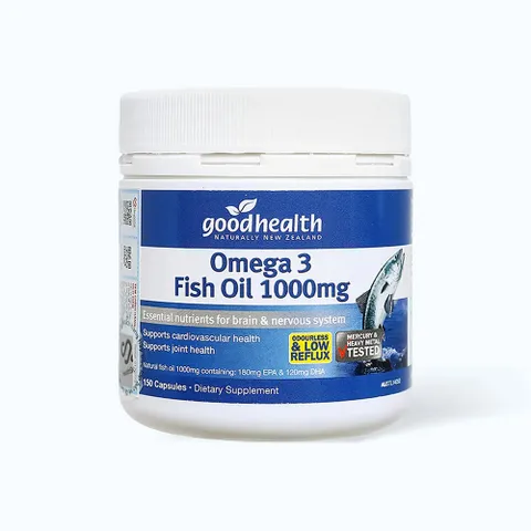 [Nhập khẩu] Viên Dầu Cá Goodhealth Omega 3 Fish Oil Hỗ Trợ Não Bộ, Tim Mạch, Thị Lực 150 Viên