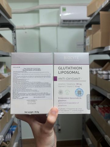 Viên uống trắng da Glutathion Liposomal Biocyte Pháp - Ngừa nám, sáng da, cải thiện sức khỏe da 30 viên