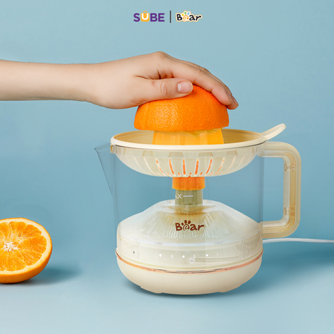 Máy Vắt Cam Tự Động Bear SB-VC04L 5 Mức Độ Ép Xoay 2 Chiều Với 3 Đầu Vắt Linh Hoạt