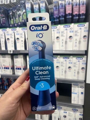 Đầu bàn chải điện Oral B IO2 thay thế cho bàn chải đánh răng, dòng ultimate clean và gentle care chăm sóc răng miệng hiệu quả.