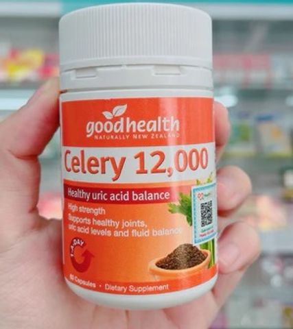 [Nhập khẩu] Viên Uống Hạt Cần Tây Goodhealth Celery Giảm Acid Uric & Đau Xương Khớp (Hộp 60 Viên)