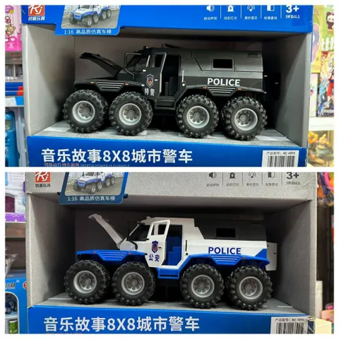 Xe Địa Hình 8 Bánh 8x8 Đồ Chơi Cho Bé – Xe Ô tô Cảnh Sát / Xe Quân Sự Mô Hình 1:16 Có Đèn, Nhạc,Chạy Đà 6890 6899