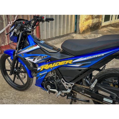Tem rời raider xanh đen mẫu chế đẹp 2023 , tem 3 lớp bền màu - Decal Cao Cấp Nhất