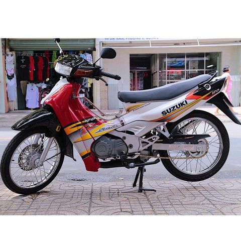 Tem Rời Suzuki Satria 2000 Trắng Đỏ  - Decal In Chất Lượng