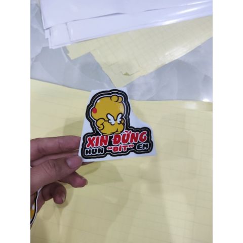 Tấm logo vui nhộn Xin đừng Hun ( đit) em