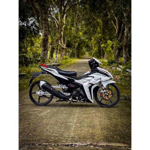 tem rời exciter 155 trắng đen cover đẹp ( Mới )  tem 3 lớp bền màu - Decal Cao Cấp Nhất