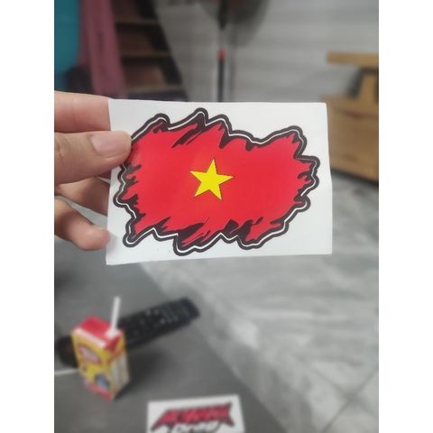 Tem logo lá cờ Việt Nam trang trí xe máy,điện thoại,laptop,dán mọi nơi