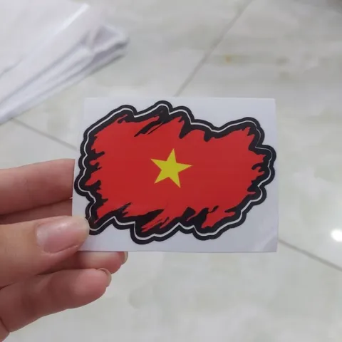 Tem decal [ Lá Cờ Việt Nam] nhỏ dán trang trí mọi nơi