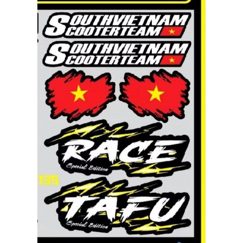 Tem logo sticker Việt Nam nền vàng trang trí xe điện,xe máy dán mọi nơi kích thước nhỏ vừa