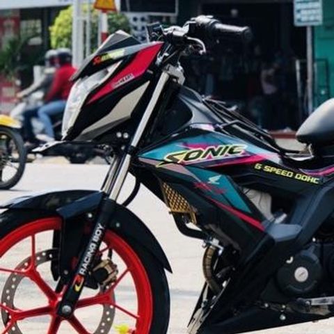 Tem Rời Honda Sonic 150 Dán Xe Đen Nhám  - Decal In Chất Lượng