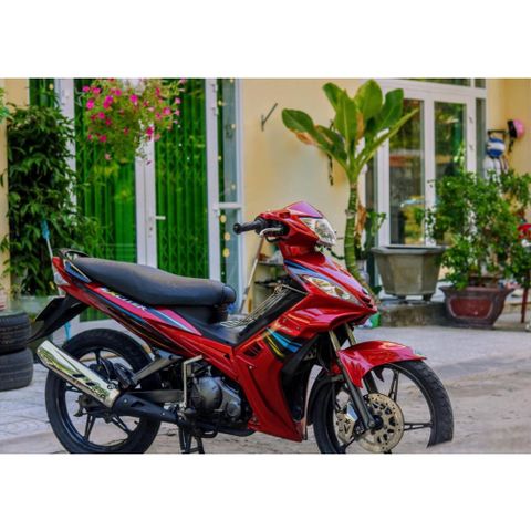 [Siêu Sale] TEM RỜI mẫu chỉ xanh vàng đen cho Exciter 135 đỏ candy - tem siêu bền Quyen Decal