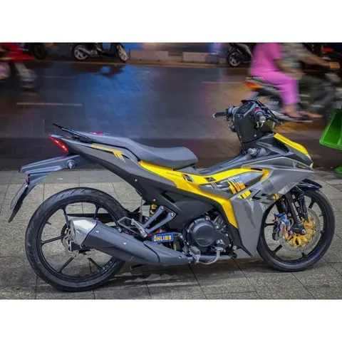 Tem rời ex 155 vàng đen dán xe bạc