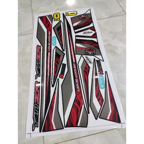 Tem Rời Sirius 110 Y11ZR Đỏ Đen  - Decal In Chất Lượng