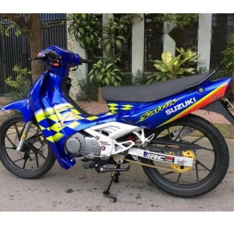 Tem Suzuki Satria 2000 Tem Cờ Xanh Dương  - Decal In Chất Lượng