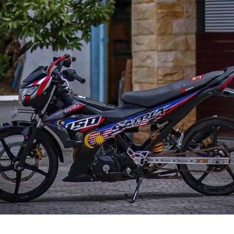Tem Rời Suzuki Satria Raider Phong Cách Cờ Malaysia  - Decal In Chất Lượng