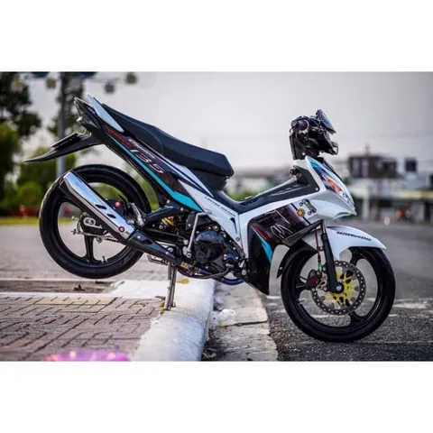 Tem Rời Yamaha Exciter 2010 Trắng Đen  - Decal In Chất Lượng