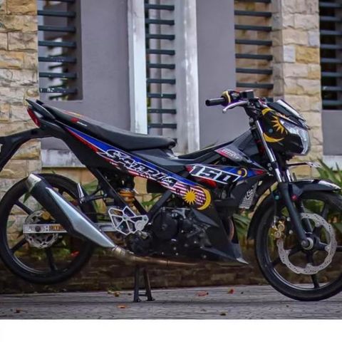 Tem Rời Suzuki Satria Raider Phong Cách Cờ Malaysia  - Decal In Chất Lượng