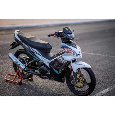 Tem Rời Yamaha Exciter 2010 Trắng Đen  - Decal In Chất Lượng