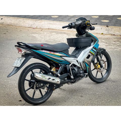 [FreeShip] [Ảnh thật] Tem rời Exciter135 - Mẫu LC135 xanh xám viền vàng - Chuẩn From cực đẹp Quyen Decal