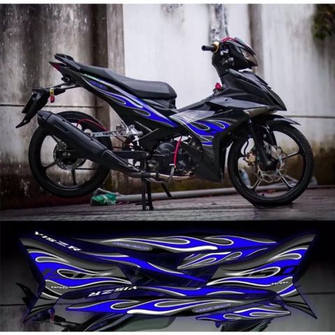 Tem Lửa Exciter 150 Dán Xe Đen Nhiều Màu  - Decal In Chất Lượng