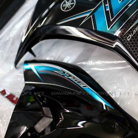 Tem Rời Exciter 135 Lc Đen Phối Xanh  - Decal In Chất Lượng