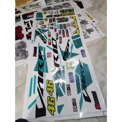 Tem Xe Vario 150 Dán Xe Trắng Hoặc Xám Phối Xanh Ngọc  - Decal In Chất Lượng