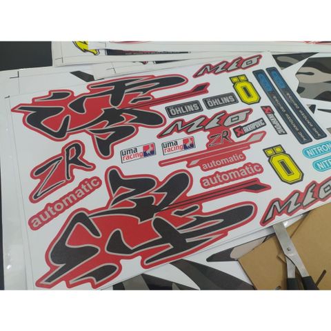 Tem Rời Mio 110 Chữ Hayabusa - Tem Chuẩn Hình  - Decal In Chất Lượng
